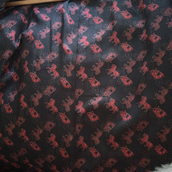 Coach Lamb Shearling (worn once) with leather pocket trim and brass buttons - Picture 6 of 6